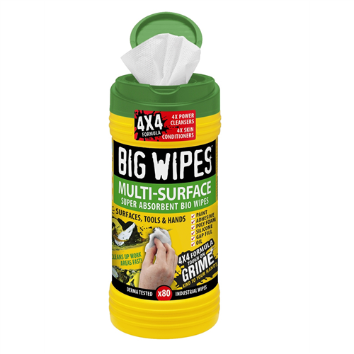 BIG WIPES 6002 0046 80 COUNT HEAVY DUTY DUAL SIDE CLEANING HAND WIPES 